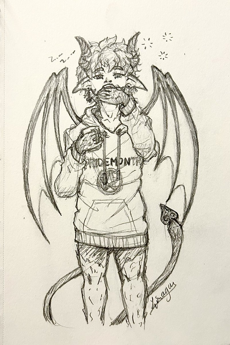 Linagur2's tweet photo. A little bit late for pride month but here is a sleepy incubus.
Happy late #prideDemon ahaha x)
Incubus alt rilo belong to @/MasterofDoodlez
#Pride2023 https://t.co/BFAmrYnxLM