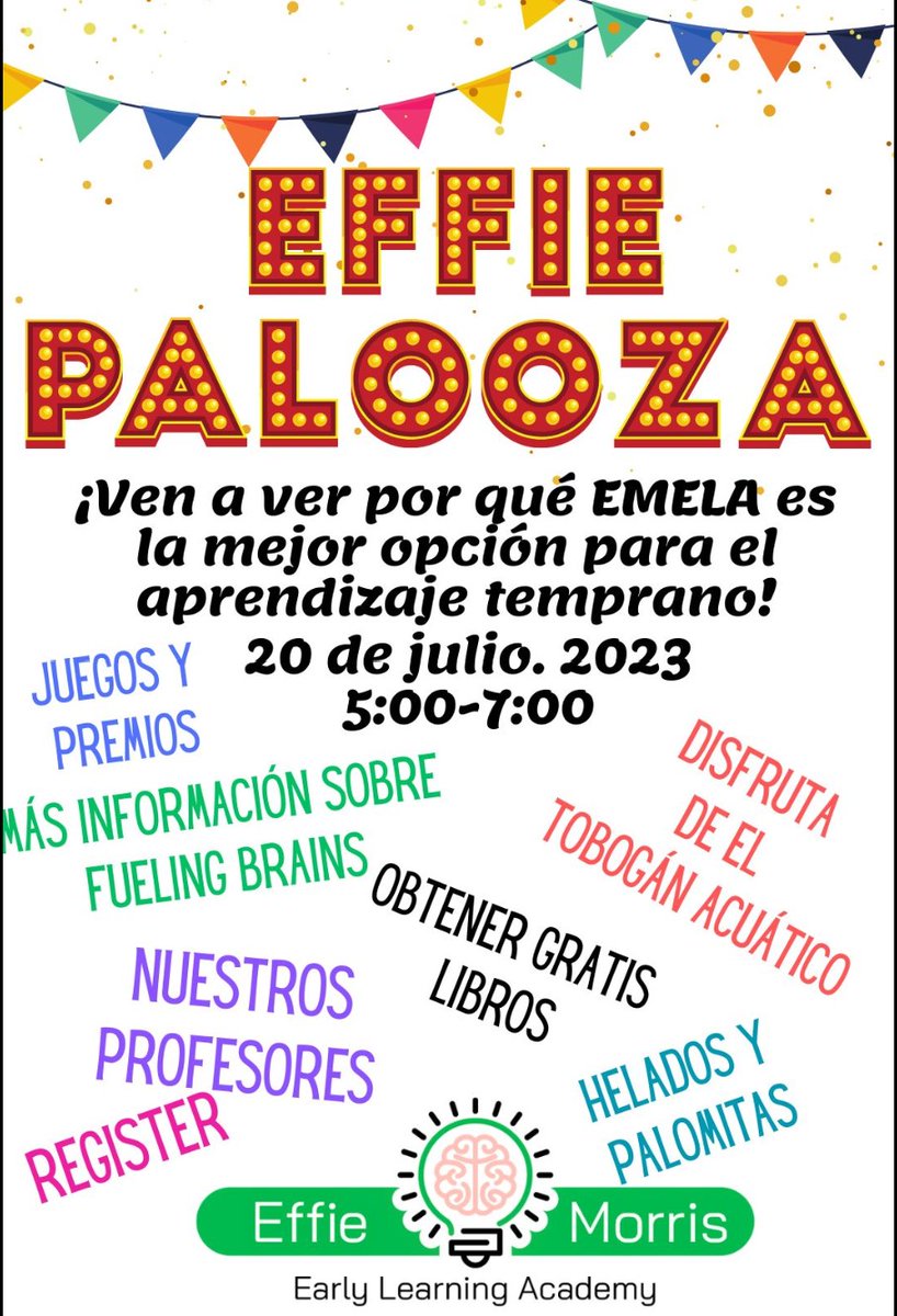 LakeWorthISD's tweet photo. Come out to Effie Palooza on Thursday, July 20, from 5 - 7 p.m. to learn about the campus and register for Pre-Kindergarten and Kindergarten! 🎈🎉🐸 #WorthIt https://t.co/BJNZZWmGL6