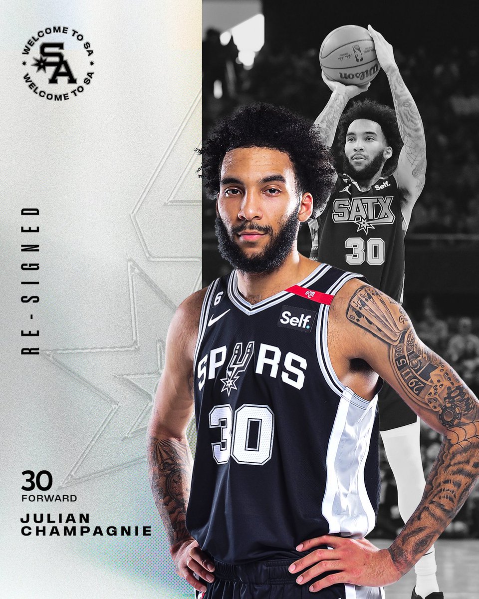 spurs's tweet image. 🚨OFFICIAL: The Spurs have re-signed @JulianChampagn2!

📝: nba.com/spurs/news/spu…
#PorVida