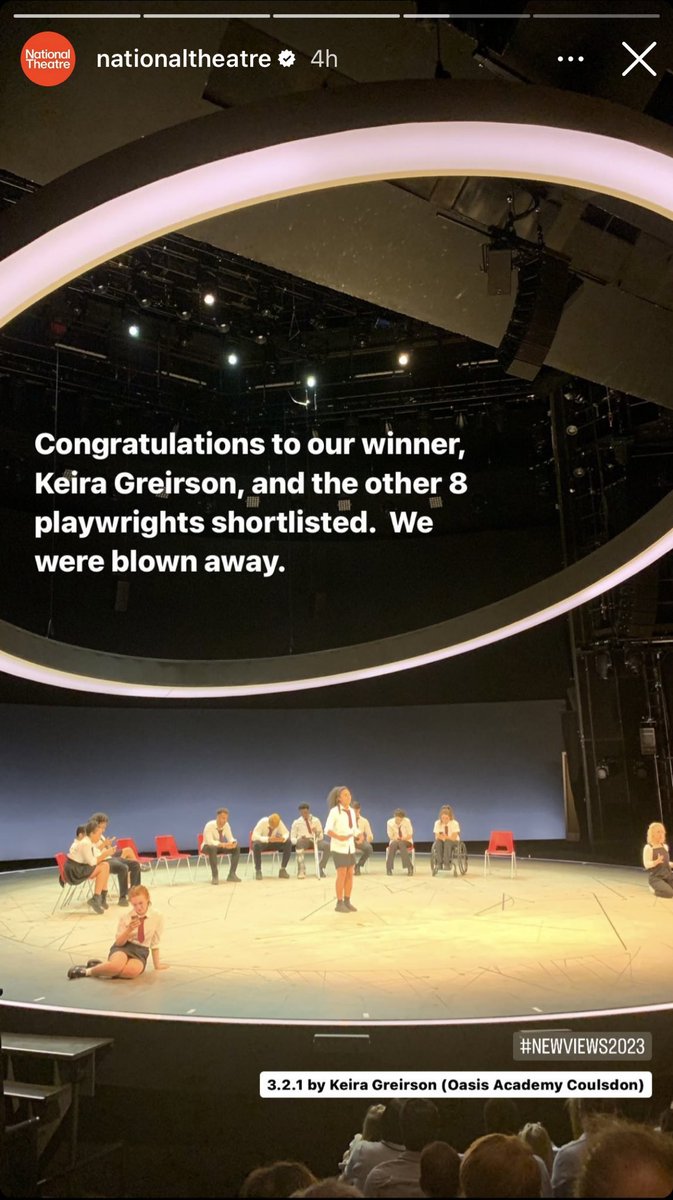 Today I performed on the Olivier stage at The National Theatre

(what the hell)

A wicked play by 15 year old Keira Grierson. Directed by the one and only Ian Rickson. Acting alongside fantastic actors. 

And, I graduate from LAMDA tomorrow.

So SO intensely grateful.