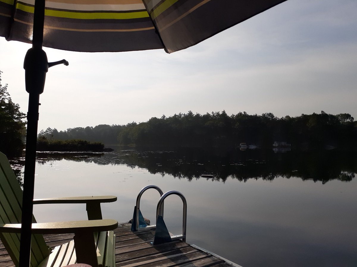 On the road in #Ontario #Canada #Muskoka. A view from the docks of Pine Lake. Further down the road, hike the Huckleberry Rock Lookout Trail followed by a patio Happy Hour at Jack & Stella #JackAndStella in the town of #Bala on Lake Muskoka #MuskokaLakes #PortCarling #Gravenhurst