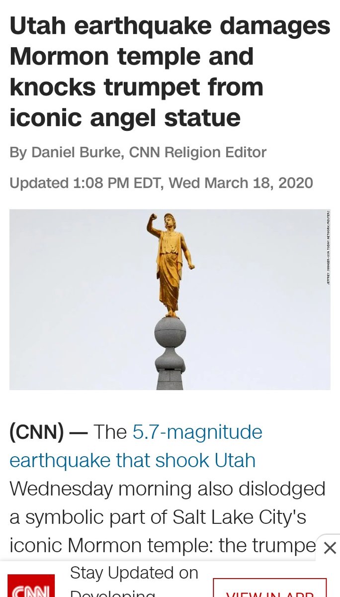 #FaithfulChurchOfGod191
#LambStandCortezCO191
#Rev3_18
#March18_2020
#5Point7AcreVacantLot
#AHolyWind111
#GenesisSeventeenTwentyOne328 
#Rev5_5 
#ASaintChristopherMedal238 
#5Point7Earthquake
🚫🎺🚫
#FTwoTornado151 
26 days after JFKjr killing downtown Salt Lake City
#MMM9_11