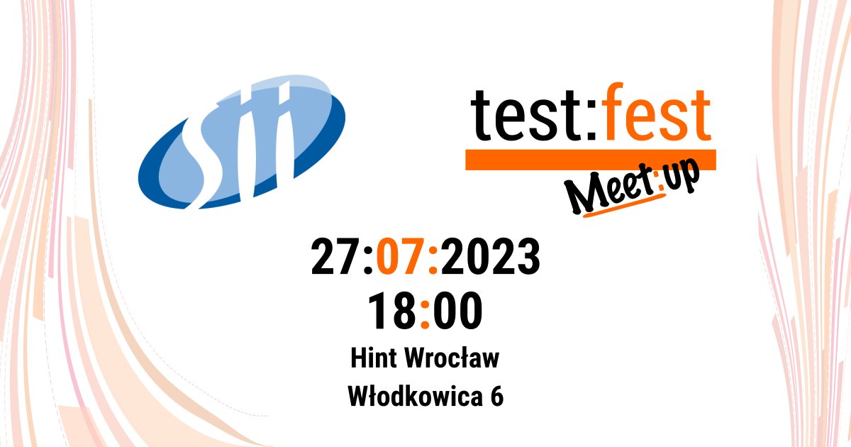 Uwaga! kolejny test:fest meetup przed nami już 27.07.2023!
Prelegentami #6 spotkania będą Kamila Polańśka, Michał Ślęzak oraz może Ty? Gościć nas będzie firma SII Polska na Patio.
Zapisy i więcej informacji znajdziecie tu: meetup.com/test-fest/even…
Uwaga! obowiązują limity.