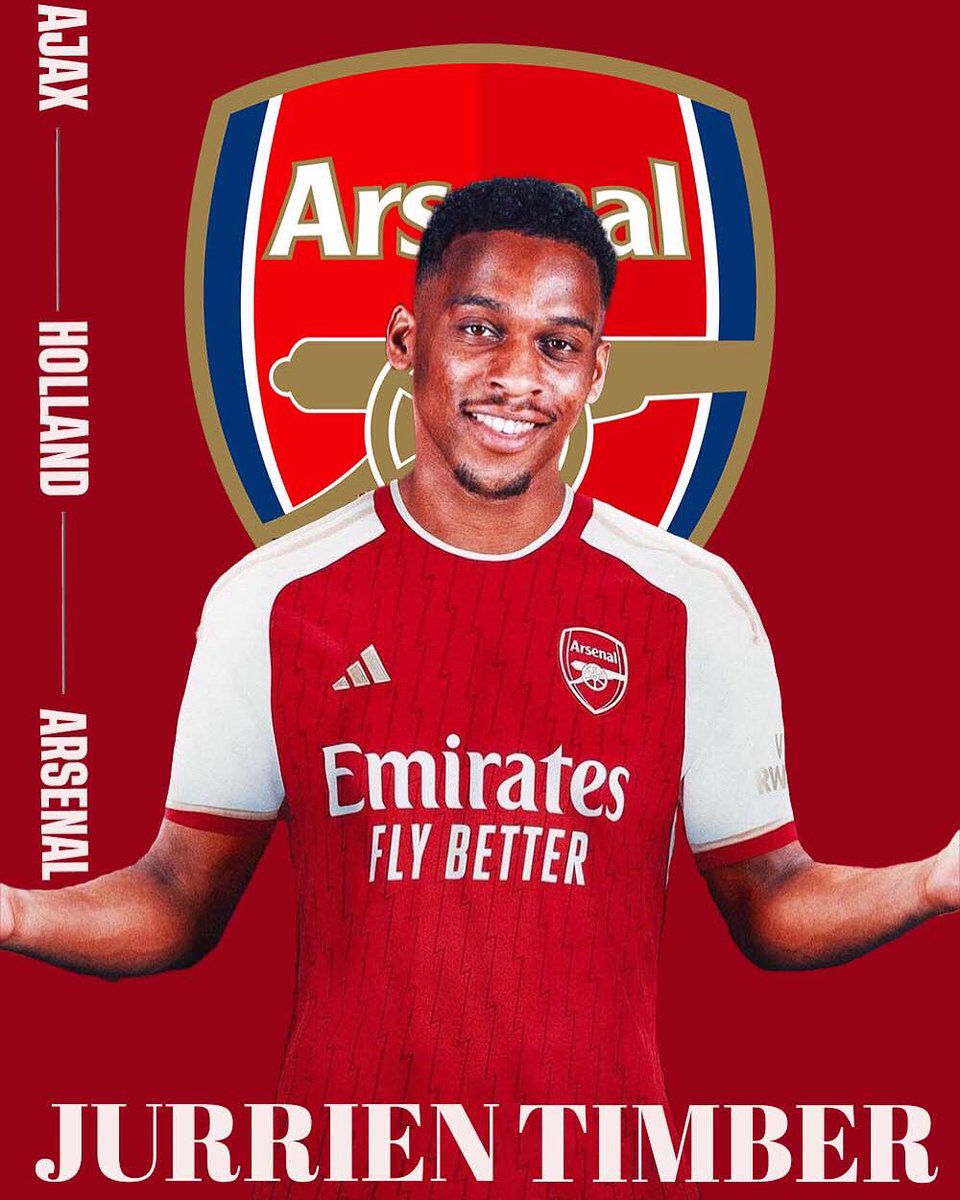 Kick_Ups's tweet photo. 𝐓𝐢𝐦𝐛𝐞𝐫 >> 𝐀𝐫𝐬𝐞𝐧𝐚𝐥🚨

Arsenal are set to sign Jurrien Timber from Ajax on a permanent deal. €40m fixed fee plus €5m add-ons. Contract will be valid until June 2028. 🔴⚪️ #Arsenal #Timber 

He really wanted Arsenal project. Official soon.🇳🇱#Transfers https://t.co/824g8Yq7Ui