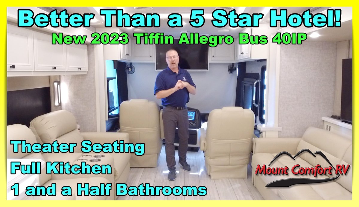 MountComfortRV's tweet image. The new 2023 Tiffin Motorhome Allegro Bus 40IP is what every camper needs! You can watch the full review with Mike here: youtu.be/0sqflK915SI via @YouTube call (800) 899-6676 for more information! #mountcomfortrv #rv #tiffinmotorhome #indianapolis #indiana #rvsale #rvlife