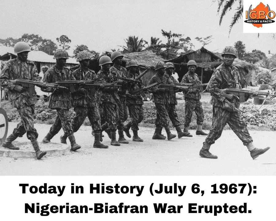 Today in History (6th July , 1967)#Nigeria -#Biafran civil war erupted .@real_IpobDOS @mfa_russia @StateDept @10DowningStreet @USinNigeria @NigeriaGov @MZakharova2 @AmnestyNigeria