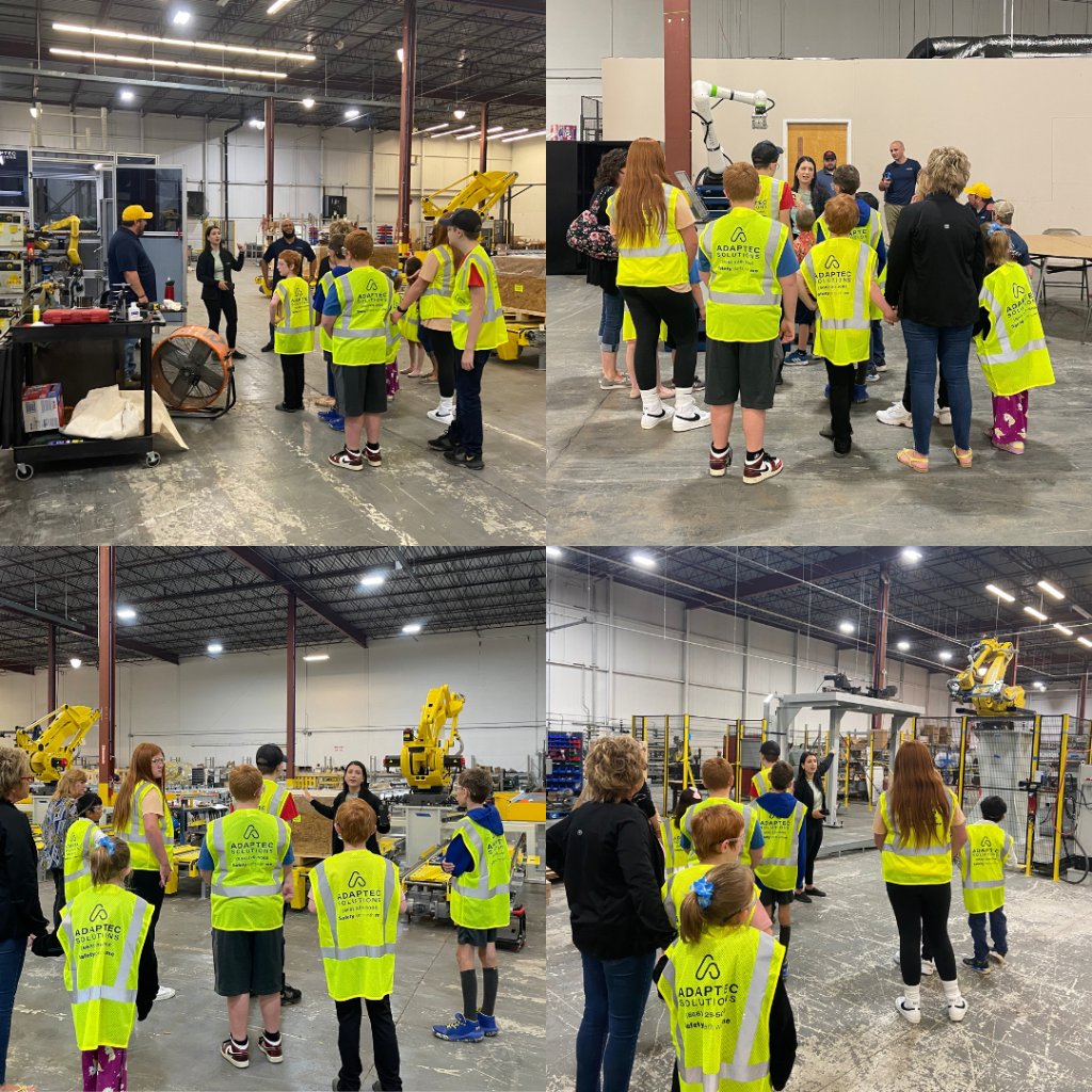 adaptecsolution's tweet image. Last week, we had an amazing time hosting Take Your Child to Adaptec Day! Our kids saw behind the scenes of our current robotic builds. They learned about programming robots and even challenged our CRX to tic-tac-toe!