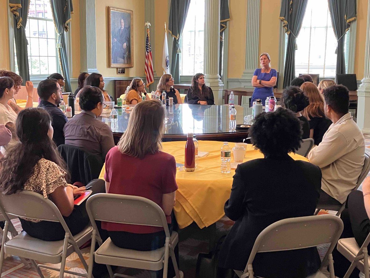 IncCivic's tweet photo. Thankful to @MarjorieDecker, @SalDiDomenico, @LizForBoston and Gabe Viator for sharing their stories with graduate students participating in the CAP Fellowship. https://t.co/qL1mYaWAig