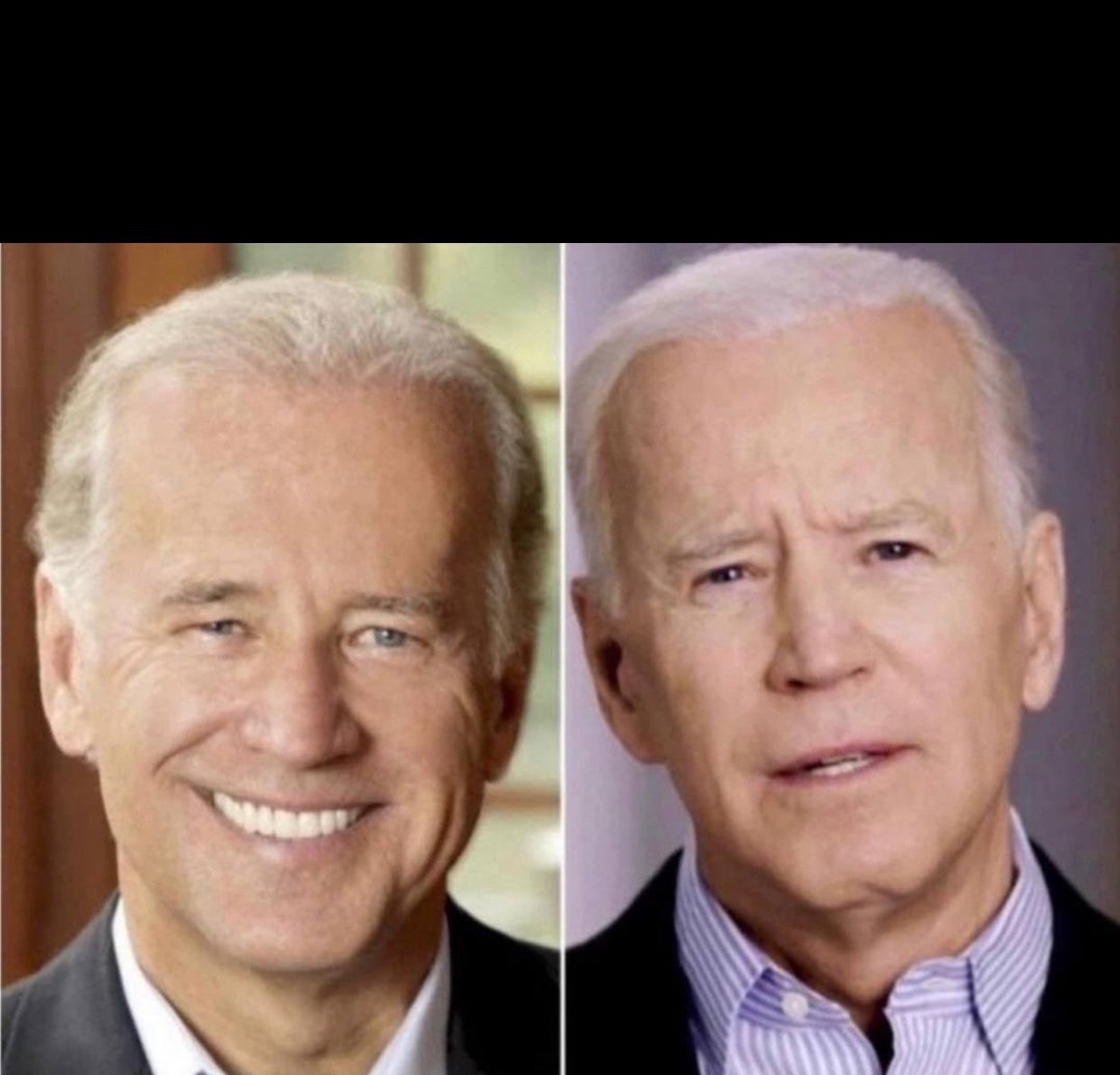 LuisMJr40's tweet photo. @RpsAgainstTrump The way democrats &amp; liberals see Joe Biden vs. The reality.
#JoeIsShot #JoeIsGone #IYKYK #Guantanamo https://t.co/LdIXVHUhd0