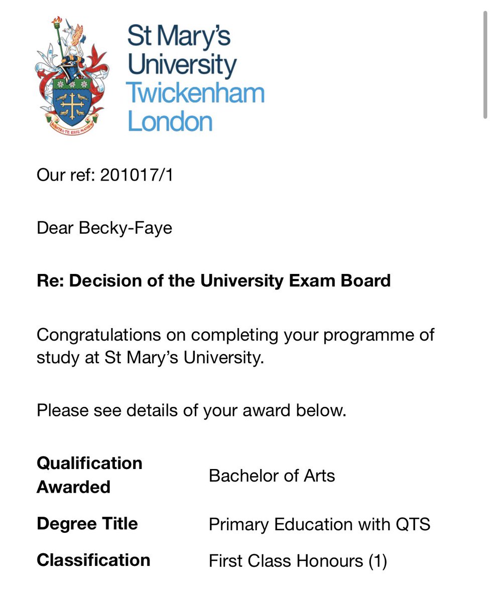 JustMeBecky21's tweet photo. At 38 &amp; a mum of 4 I never dreamed I would be graduating with a first class honours. It’s probably been the hardest 3 years of my life but I did it! Now my girls can see that anything is possible if you work hard &amp; never give up! Thank you @YourStMarys @TeachStMarys https://t.co/Sc4Sp6ddCD
