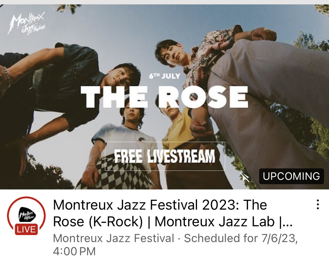 TheRoseGlobal's tweet photo. Youtube livestream for The Rose in MJF is scheduled to start in an hour
 
🔗 https://t.co/p7aJDPxmpc

#더로즈 #TheRose https://t.co/epT6JrnlSV