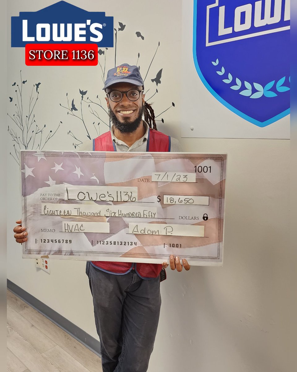 ShawnK_1136 (@shawnk1255) on Twitter photo 🚨BIG CHECK ALERT🚨 Help me congratulate Appliance Specialist, Adom,on his sold HVAC lead. WAY TO GO! <a href="/FrankG_Lowes/">FrankG_Lowe's</a> <a href="/evans_durell/">Durell_Evans</a> <a href="/MichaelGuyer5/">Michael Guyer</a> <a href="/LauraGibsonR1/">Laura Gibson</a> 🚨BIG CHECK ALERT🚨 Help me congratulate Appliance Specialist, Adom,on his sold HVAC lead. WAY TO GO! <a href="/FrankG_Lowes/">FrankG_Lowe's</a> <a href="/evans_durell/">Durell_Evans</a> <a href="/MichaelGuyer5/">Michael Guyer</a> <a href="/LauraGibsonR1/">Laura Gibson</a>