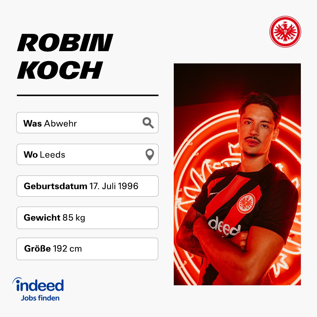 Eintracht's tweet photo. Unser neuer Defensivmann im @IndeedDeutsch-Check 🔎🦅
#SGE | #ItsCooking https://t.co/zCT3AJbHvQ