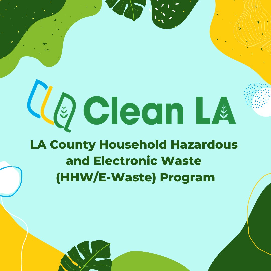 Calling all Los Angeles county residents! Come join us for ⚡Clean LA⚡ and help make our community a cleaner, healthier place.

Collection event details and current schedule can be found on CleanLA.com #CleanLA #ProtectingOurEnvironment