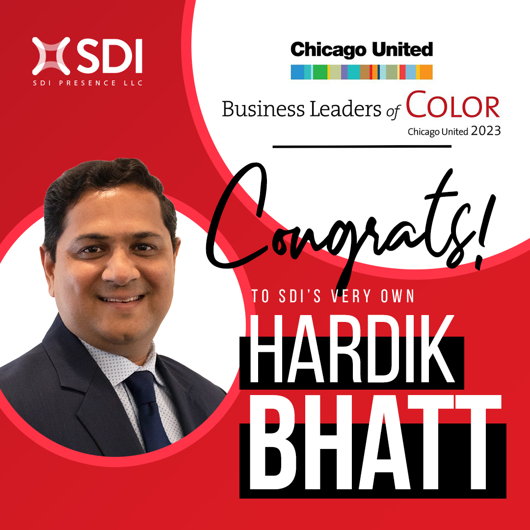 SDIPresence's tweet photo. Let's give a huge round of applause to Hardik Bhatt, the unstoppable force and CEO of #SDI, for securing a well-deserved spot in the esteemed Chicago United 2023 #BLC. Keep rocking the business world and paving the way for a brighter, more inclusive future. https://t.co/LXvZvypBJz