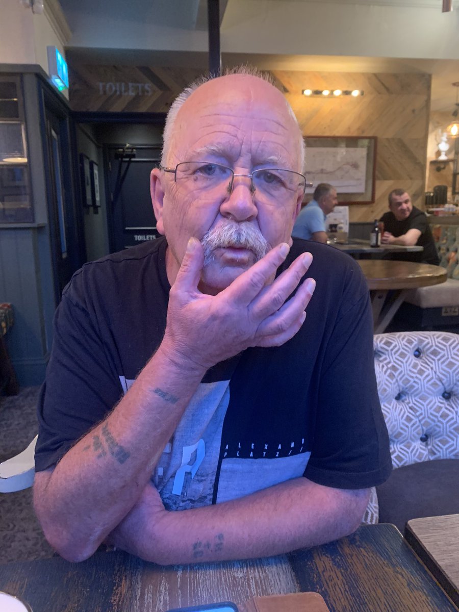 debbiehalf's tweet image. Sick swan, @halfpick modelling his new moustache @HotSpotQuiz @yoururmston @TheUrmston