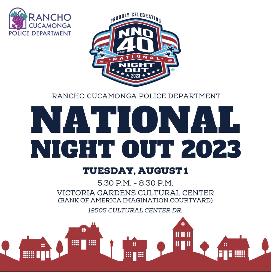 Rancho Cucamonga on X: Come and join @RanchoPD on Tuesday, August