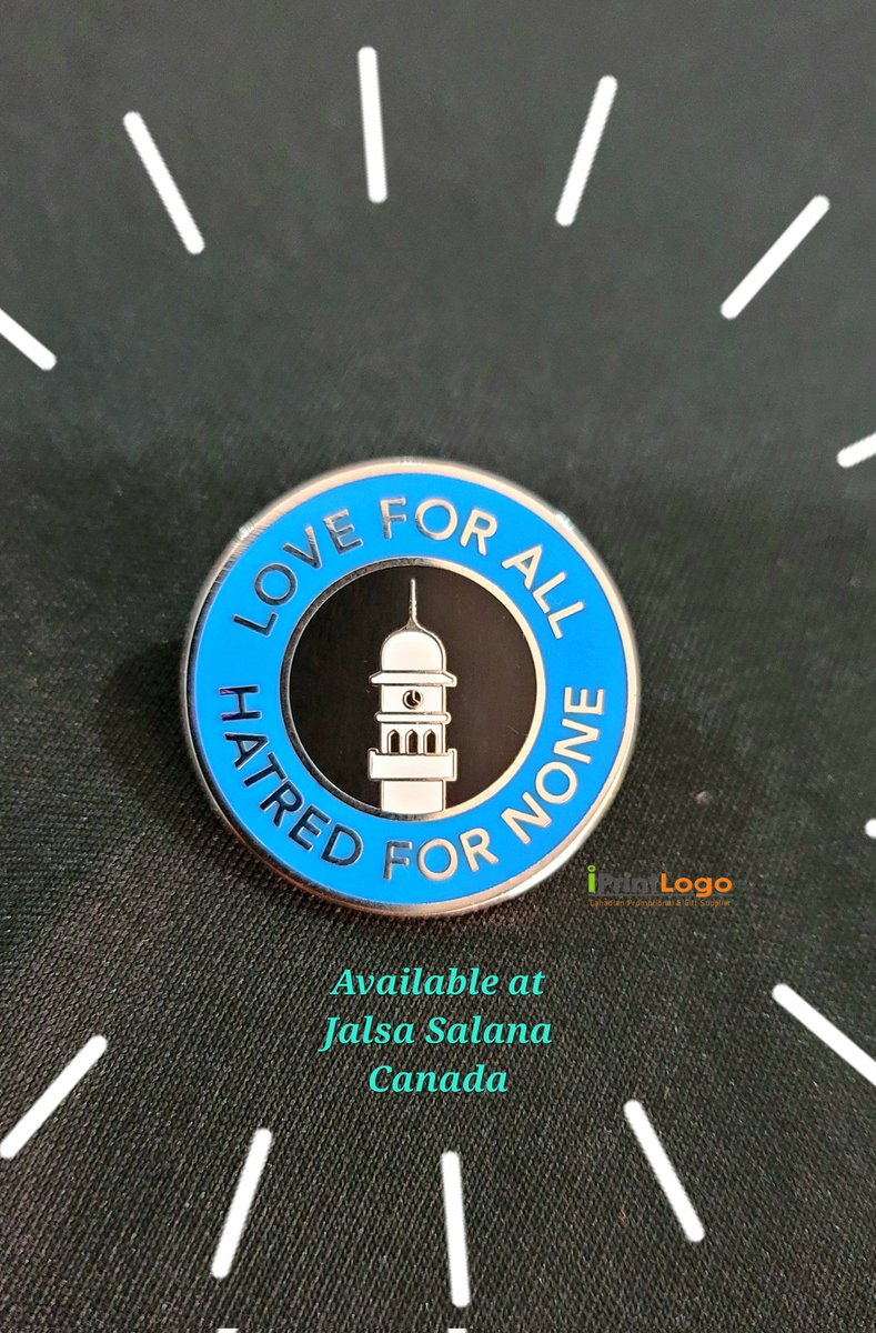 iprintlogo's tweet image. Check out the new Lapel PIN design.
Love for All, Hatred For None &amp;amp; Minaratul Masih in one design.
Available at Jalsa Salana Canada 2023. 
Visit iPrintLogo booth at @Jalsa_Canada #JalsaConnect
Limited Qty.