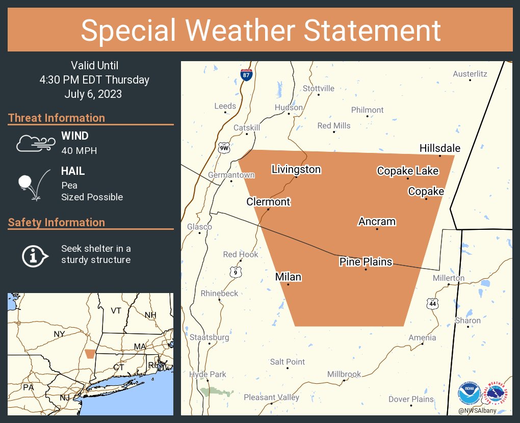 NWS Albany on Twitter "A special weather statement has been issued for