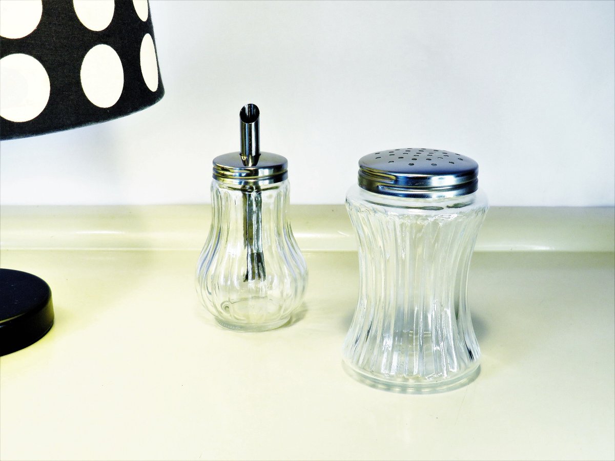 MaLanterne's tweet photo. Vintage Sugar Dispenser and Retro Sugar Shaker, Glass Sugar Dispensers, Rostfrei Metal Silver Lid, Kitchen Home Decor, West Germany 70s https://t.co/JYvW3dMqLQ #Fashion #Vintage #Summerdress #Home decor #Etsy #Holidays #Sales #Retro #DiningAndServing https://t.co/n8auBHrbFD