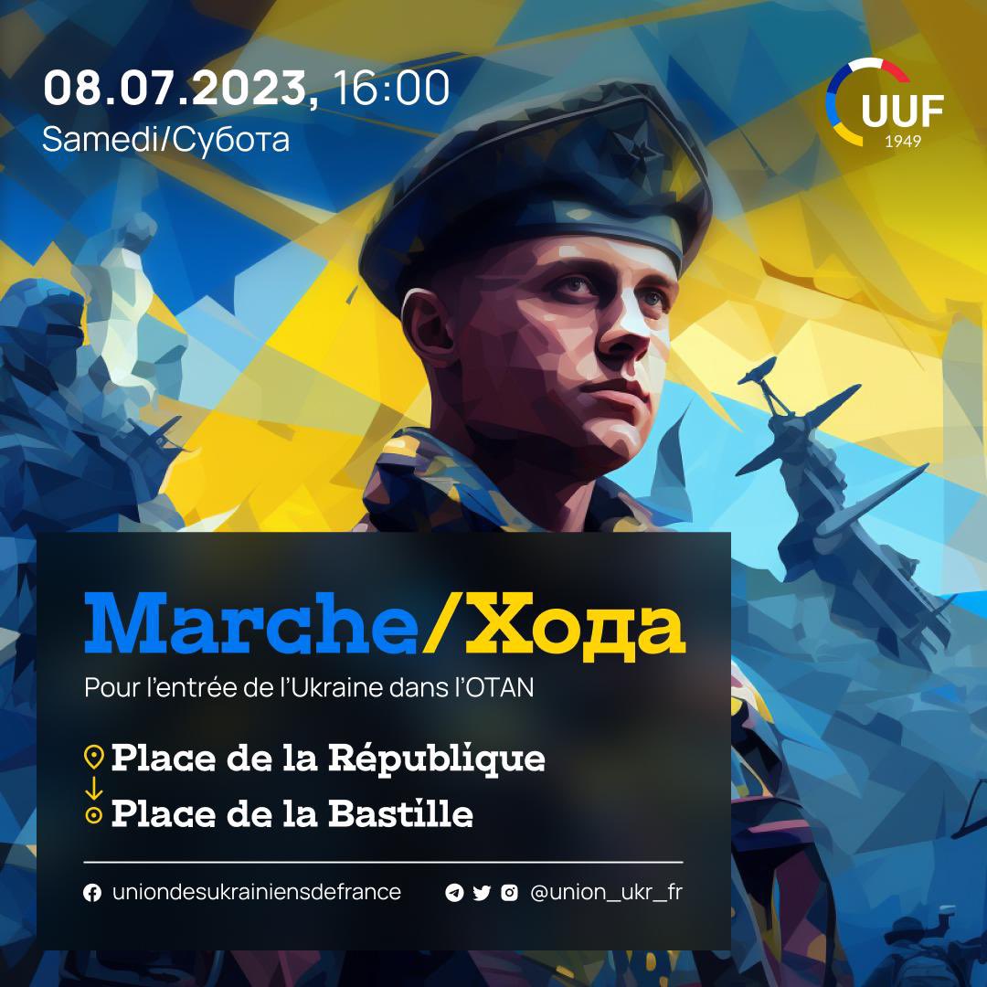 Fr_Bechieau's tweet photo. Nous marcherons Samedi 8 juillet dans #Paris pour soutenir l’#Ukraine et son entrée dans l’#OTAN ! A chaque peuple de choisir souverainement sa voie ! #Russie État terroriste ! #StandWithUkraine #StopRussia #Lyiv #RussiaIsATerroristState @Rus_Lib @home_fella @union_ukr_fr https://t.co/yfCaHdq2ZT
