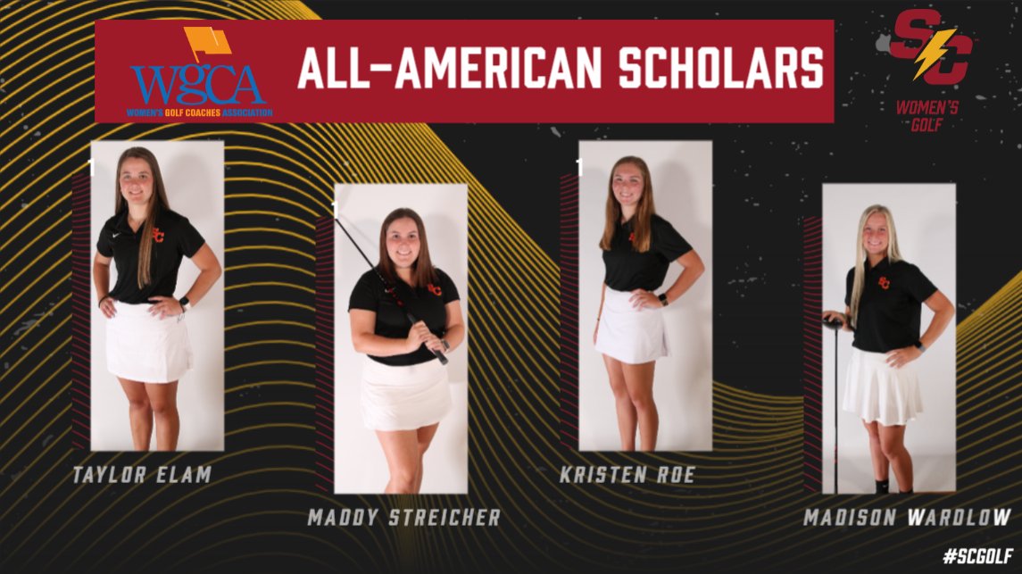 📚🏌️‍♀️ Congratulations to these 4⃣ women on being named WGCA All-American Scholars! #SCWomensGolf #StudentAthletes #RollStorm