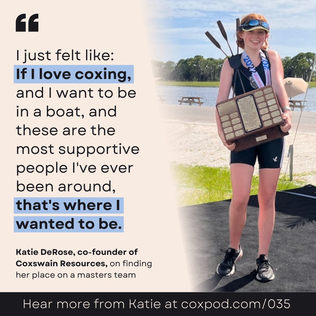 CoxPod_'s tweet photo. On Episode 35, Katie DeRose (co-founder of #Coxswain Resources on IG &amp; at https://t.co/P4DmFkZ1yK) shares her experiences #coxing at the high school, collegiate, &amp; #mastersrowing levels. Don't miss this interview! Listen at https://t.co/O1rSemOJyb &amp; everywhere you find podcasts. https://t.co/mCUU4Z3BIm