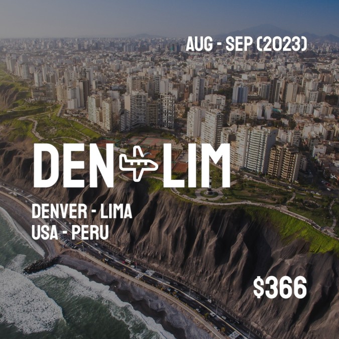 DENCheapDeals's tweet photo. ✈️ Denver (DEN) to Lima (LIM) for only $366 (USD) roundtrip 💸
59 live dates on Adventure Machine. - get the app on iOS or Android #denver #denversbest #denvercolorado #denverbroncos #denverphotographer #denverblogger #denvertattooartist https://t.co/IpQ00Lr7Cu