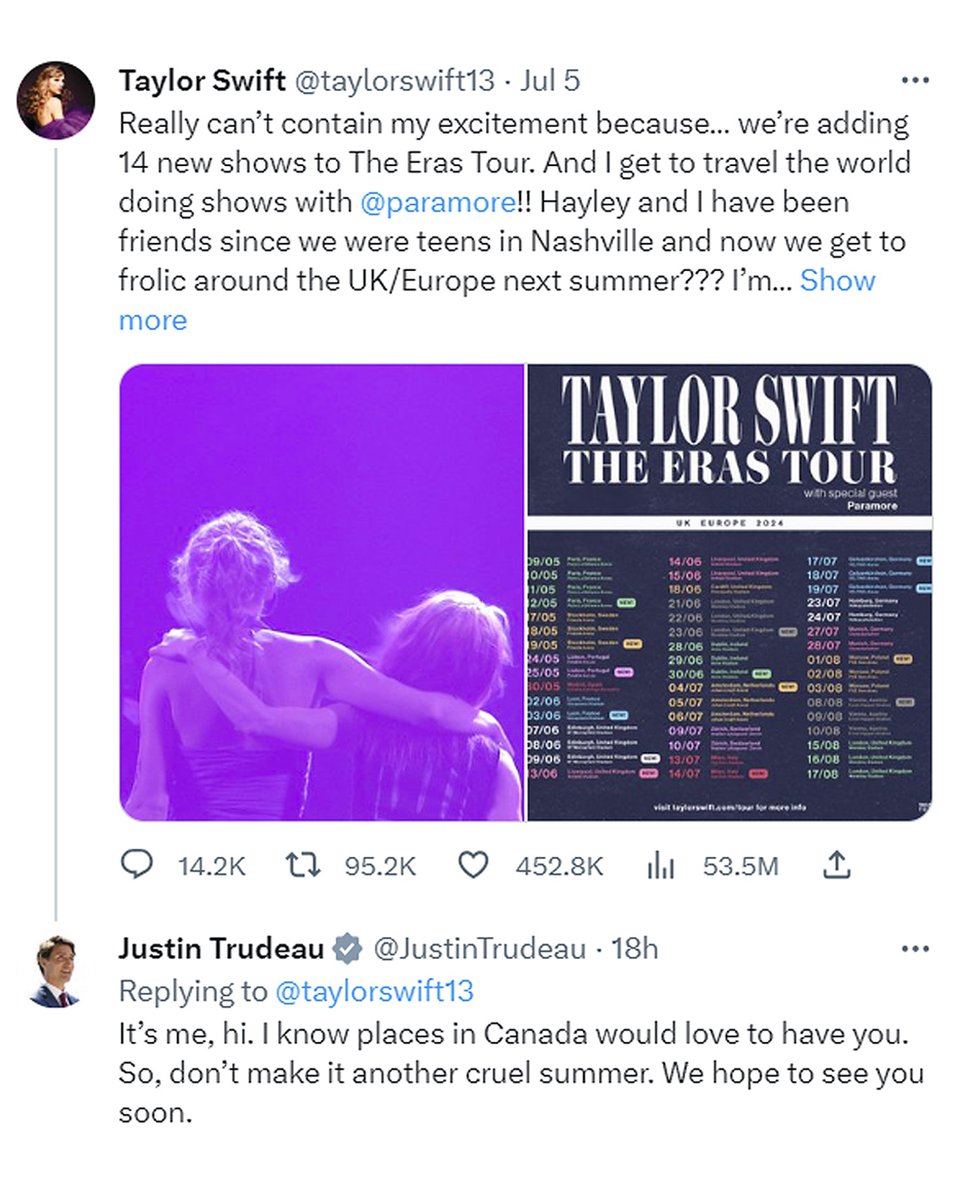 PierrePoilievre's tweet photo. Doubling housing costs force families into the streets.

Carbon taxes force people to cut meals.

A strike at our biggest federal port… 

And you’re trying to make friends with celebrities.

Do your job. https://t.co/bWSn50LdJf