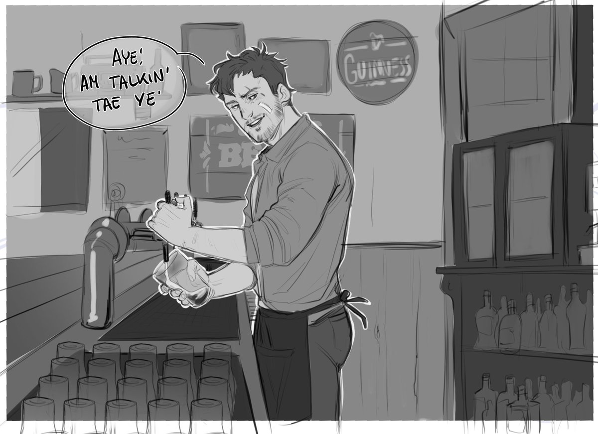 CLmeowtan's tweet image. Pub waiter!Soap and biker!Ghost, my brainrot with this AU is strong.

#ghostsoap #soapghost #ghoap #codmw2 #modernwarfare2 #CoDFanart