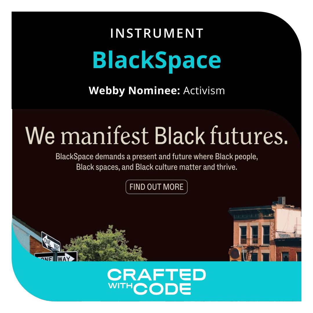 wpengine's tweet photo. Congratulations to our customer @Instrument for their #Webbys nomination and #CraftedWithCode feature for @blackspaceorg! Instrument is a 2023 @TheWebbyAwards Nominee in the Activism category.

Learn more about their project here: https://t.co/ZIhVrrtkzT https://t.co/3piPspHZRE