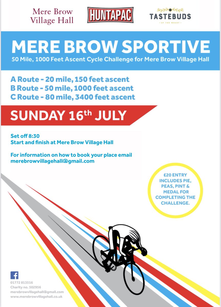 The annual Mere Brow sportive returns next weekend! Hope see some of you there.