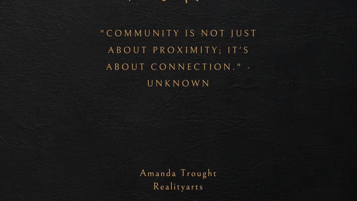 Realityarts's tweet photo. "Community is not just about proximity; it's about connection." - Unknown

#quotes #quotesoftheday #weeklyquotes #realityarts #creativity #community #InspirationalQuotes #dailyreminders https://t.co/L1TR2kzz9f