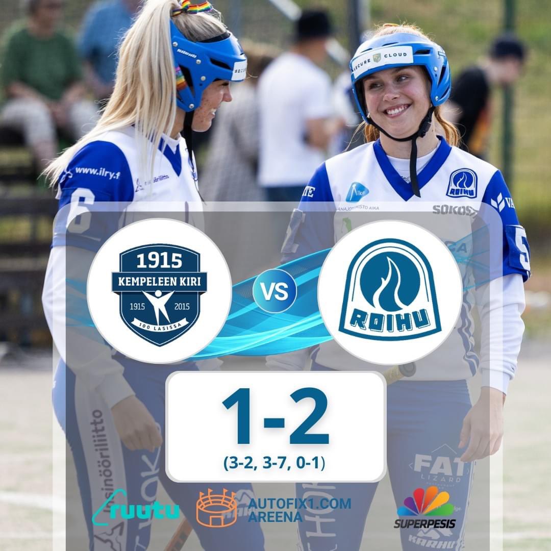 VIHDOINKIN! VOITTO!! 🔥🔥🔥 Kaksi pistettä tuodaan helpotuksen huokausten kera kotiin. Kyllä maistuu! Sunnuntaina jatketaan Joensuussa. 

Pelin palkitut: 
🥇 Charlotta Höglund (<a href="/insinooriliitto/">Insinööriliitto</a>)
🥈 Camilla Höglund (InfoCare Suomi)

#pesis   #roihu #roihuttaret #superpesis