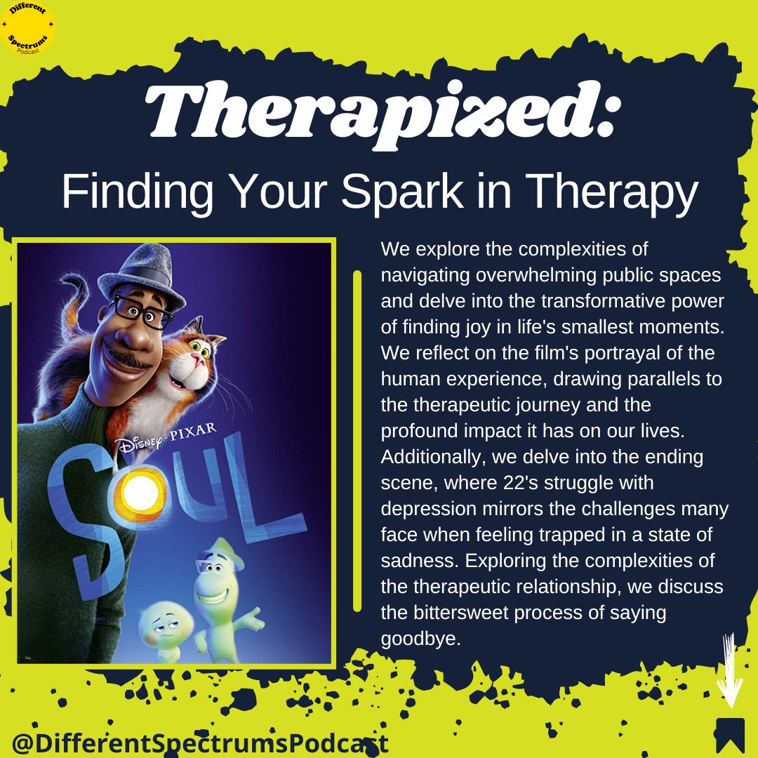 DiffSpectrums's tweet photo. Listen to "Soul: Unlocking the Spark Within - Autism, Therapy, and Discovering Life's Purpose https://t.co/bKO9TjZWg4 

#podcast #depressionawareness #Soul  #OvercomingChallenges #GratitudeJourney #EmbracingJoy #ValidationThroughFilm #NavigatingEmotions #TherapeuticConnection https://t.co/0rdtzaGSHP