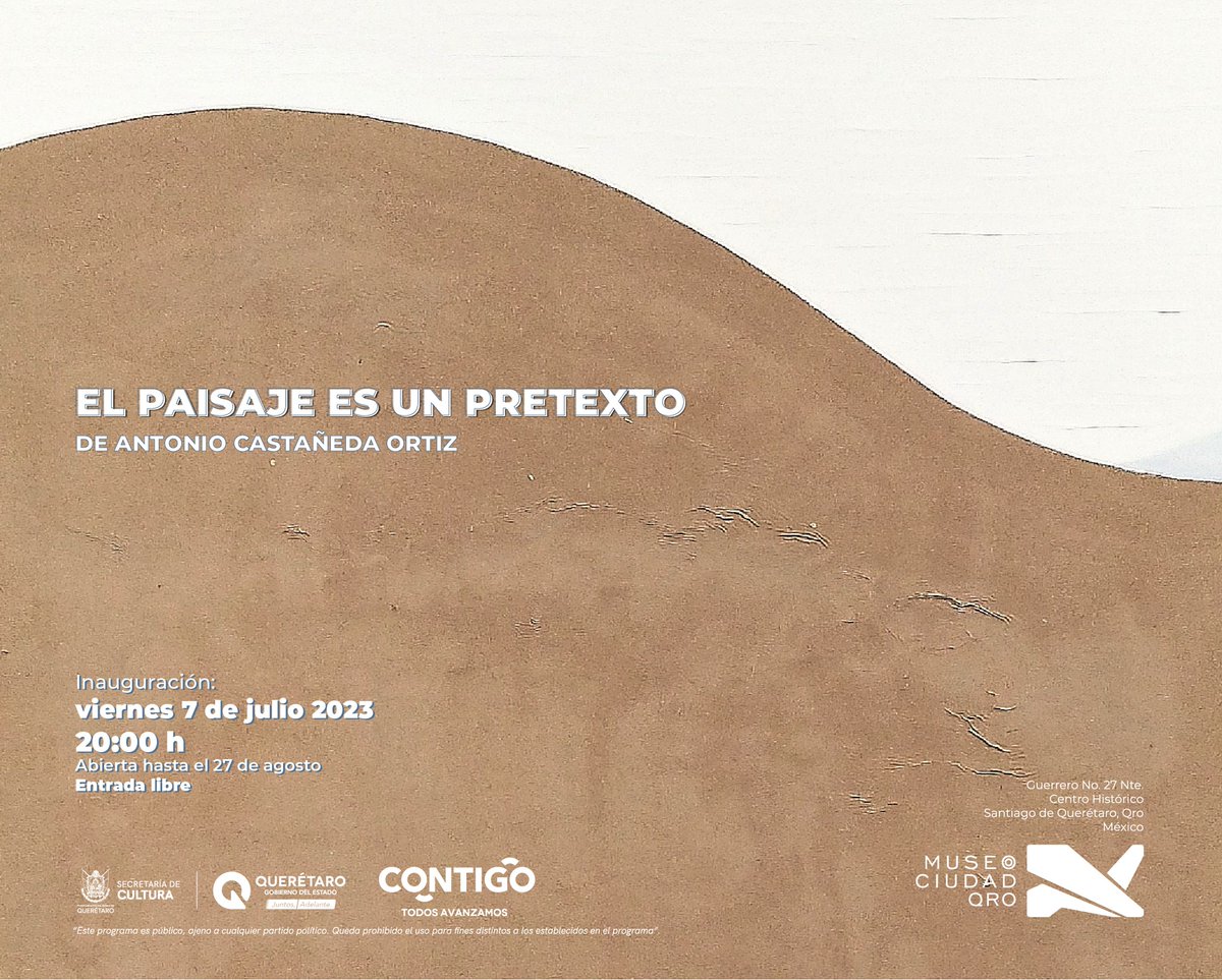 #Exposiciones | El paisaje es un pretexto
De Antonio Castañeda Ortiz
Inauguración: viernes 7 de julio, 20:00 h
Entrada libre 🎟