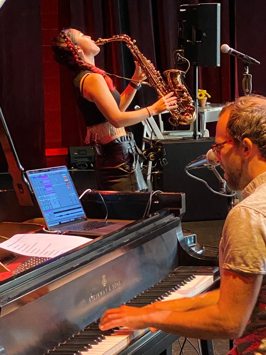MCGJazz's tweet image. #MomentsBefore Grace Kelly rehearses before her set for tonight’s Inside/Outside performance.  

#BehindtheScenes #InsideOutside #LiveMusic
