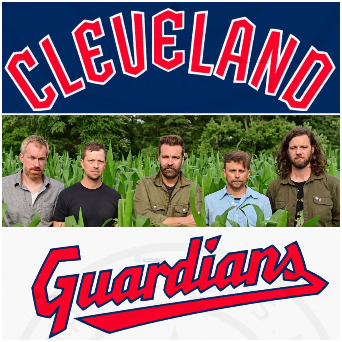 redwantingblue's tweet photo. We have been asked to throw the Ceremonial First Pitch this Saturday, July 8th, at Progressive Field. The @CleGuardians VS The Royals. This is quite an honor considering the entire band has been playing ball since we were kids. Hope to see some of you there! https://t.co/xVdwnJqykC
