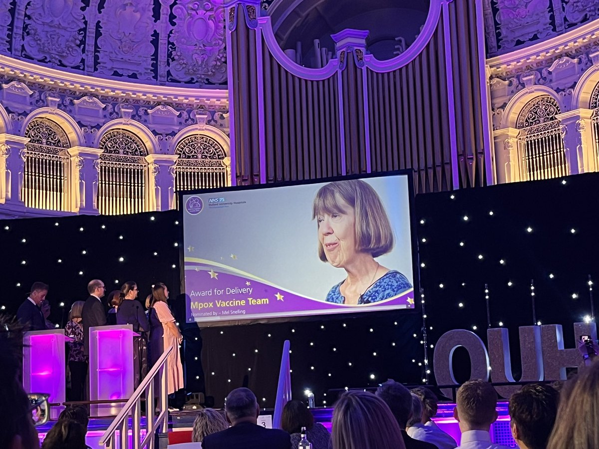 Mpox Vaccine Team, well done on reacting so quickly &amp; being so proactive! A well deserved award for Delivery! 🎉#OUHAwards23