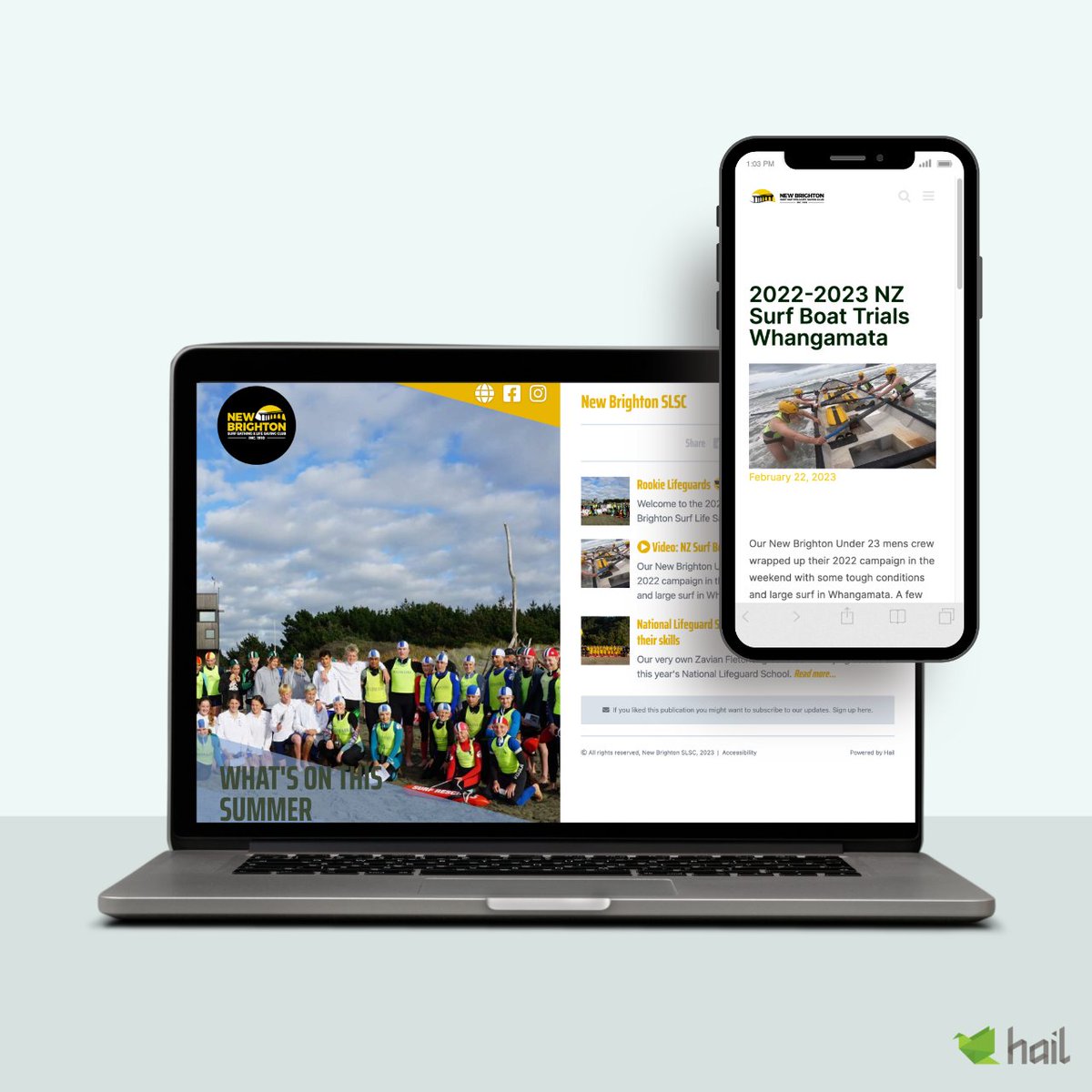 New Brighton Surf Life Saving Club uses Hail to share important notices, exciting stories and so much more with their community. We love seeing how you use Hail and the different publications you produce!

get.hail.to 

#digitalcommunications #hailnz