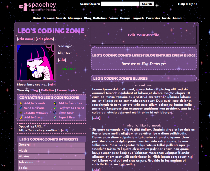 spacehey's tweet image. my space, my rules
spacehey.com