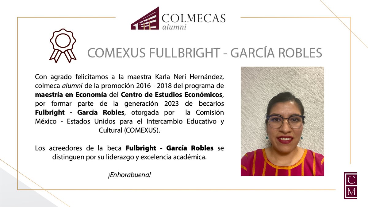 ColmecasA's tweet photo. El pasado 30 de junio se realizó la ceremonia la despedida de la generación 2023 de becarios Fulbright-García Robles. De los 92 becarios se encuentran 3️⃣ #Colmecasalumni; la Mtra. @karlaneriii, el Mtro. Arturo Sosa (@CEEColmex) y el Lic. @El_Abernuncio (@CEIColmex)

¡Mucho éxito! https://t.co/JokDS4a3Fv