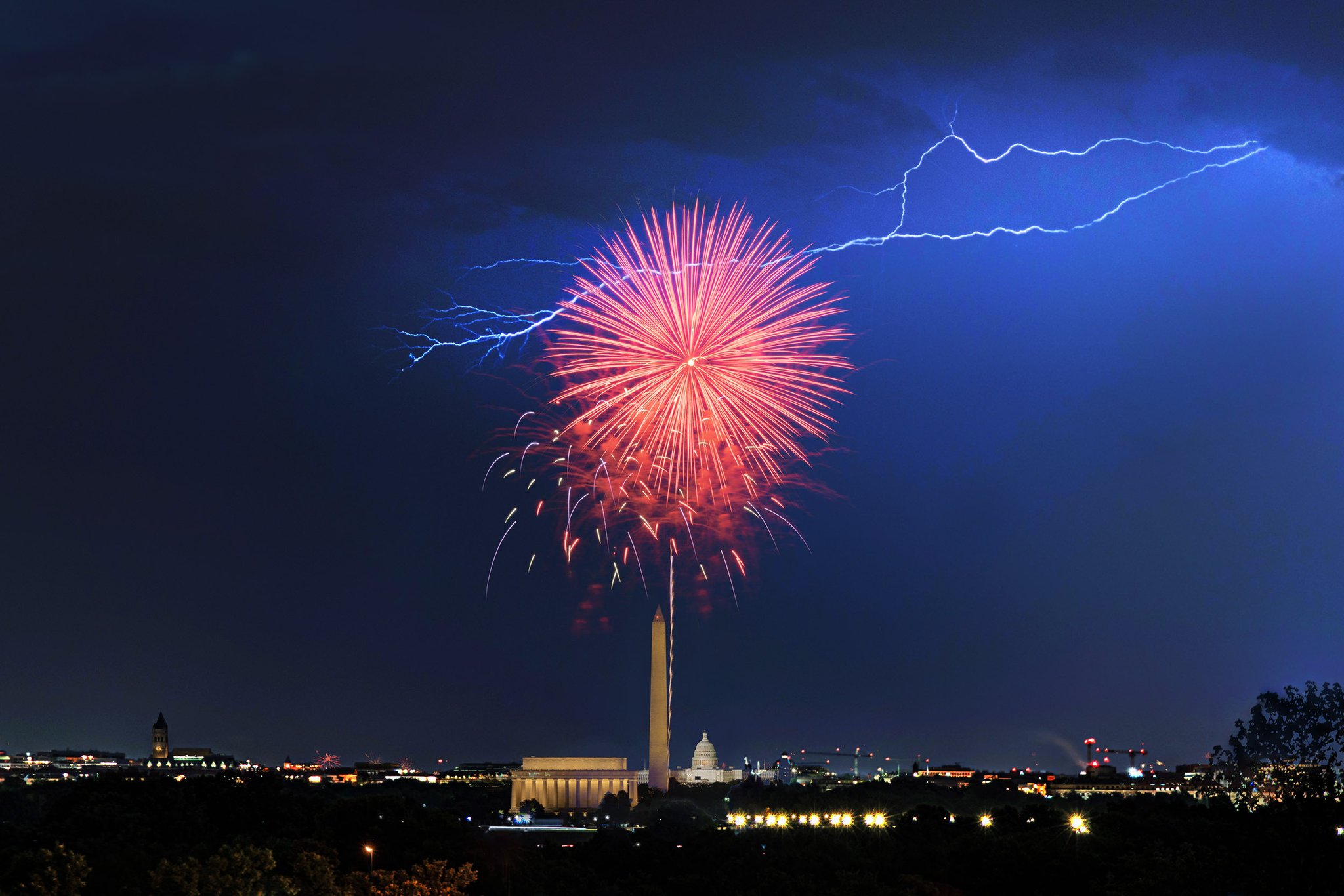 Kevin Ambrose on Twitter "I photographed lightning and fireworks from