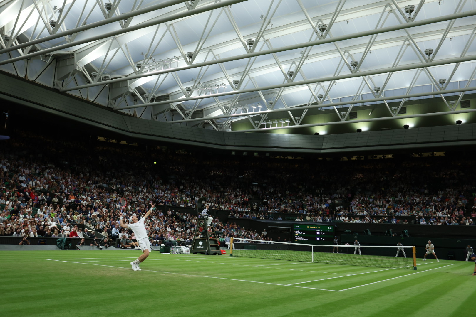 Wimbledon on Twitter: "Serving up a treat under the roof �� #Wimbledon 