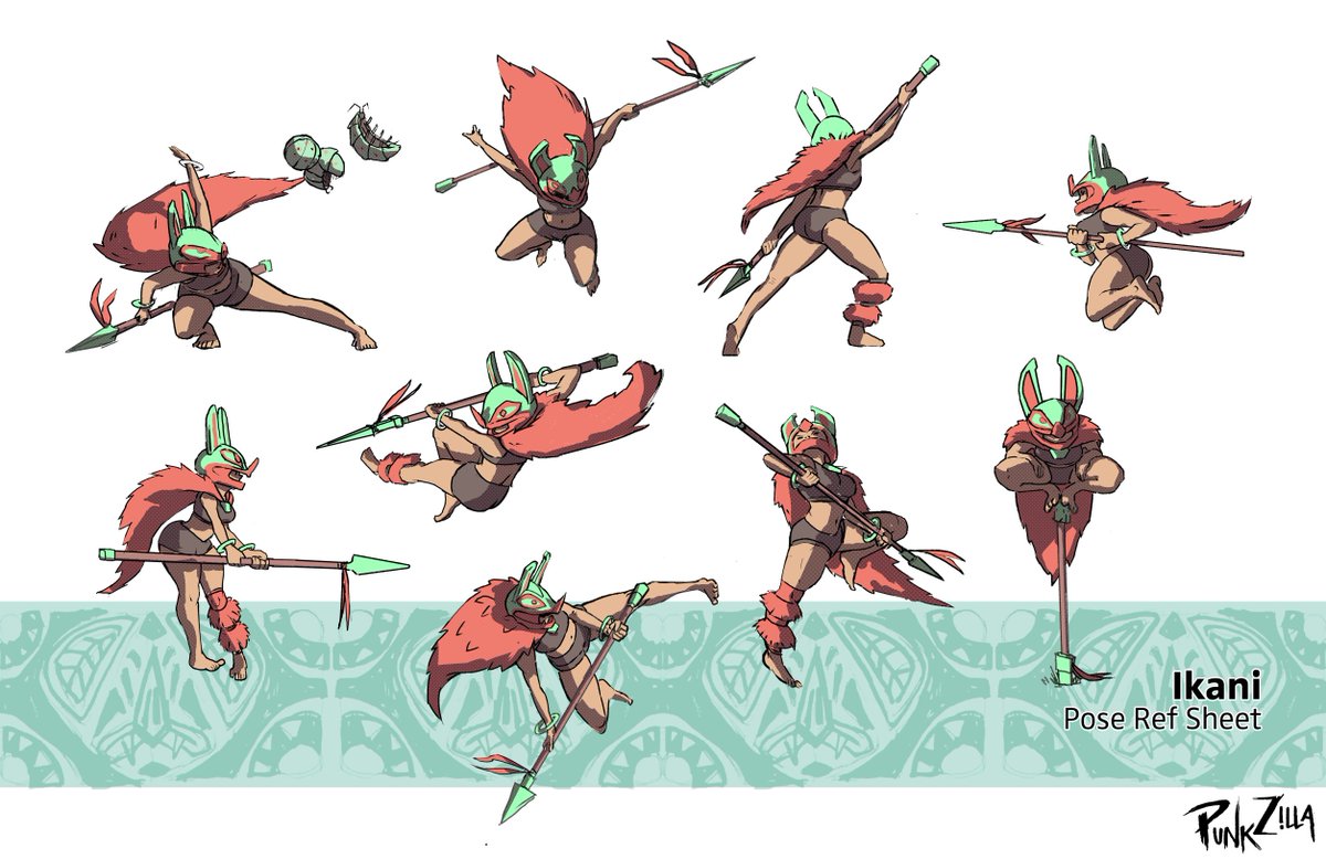 TeamPunkzilla's tweet photo. Though she may be partially blind, all her other senses are heightened by her mysterious helmet. Ikani is fierce protector of her jungle domain! #concept #punkzilla #projectcombo https://t.co/zJT63hhvlP