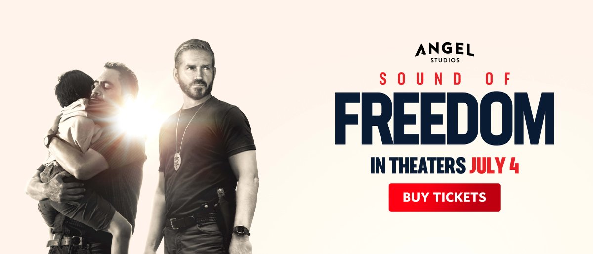 Selah_Freedom's tweet photo. Get two #FREE tickets to see Sound of Freedom❗
Use Promo Code iheart23 at https://t.co/rAe6v3Q04Q https://t.co/G2LZ32cF5Q