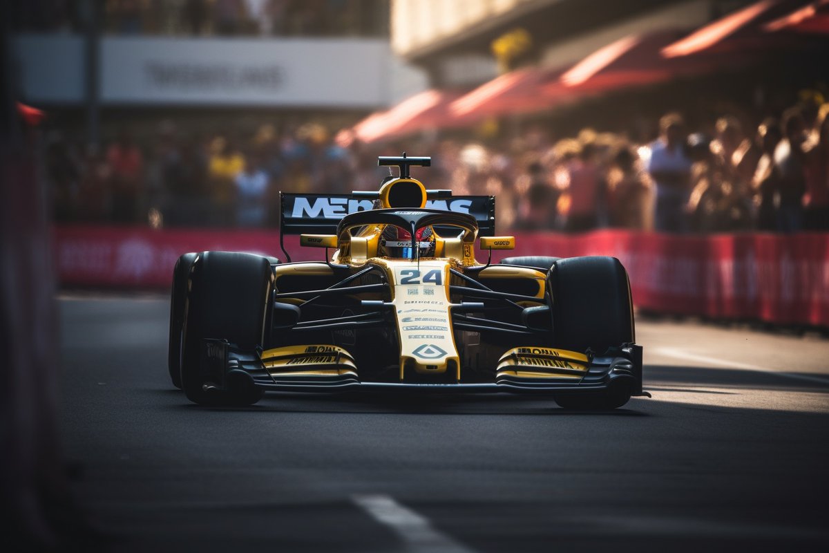 cesar20984's tweet photo. In a breathtaking dance of man and machine, the Formula One car glides in an adrenaline-laced ballet – a fluid harmony of power and precision, amplified by the euphoric roar of the crowd. A moment frozen in time, through the lens of a Sony Alpha 1. #RacingPulse #ArtOfMotion 🏎️ https://t.co/eC7gQUPpsL