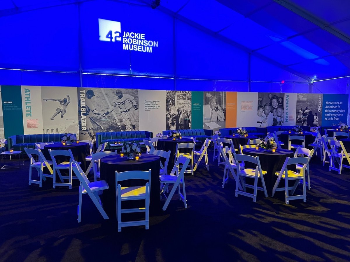 NYFFevents's tweet photo. Throwing it back to the grand opening celebration of the #JackieRobinsonMuseum ⚾️⁠
⁠
We helped produce two days of programming ⁠honoring the legacy of the iconic baseball player &amp; civil rights pioneer.

#NYFF #NYFFEvents #newyorkevents #production #logistics https://t.co/wgzBnKhToe