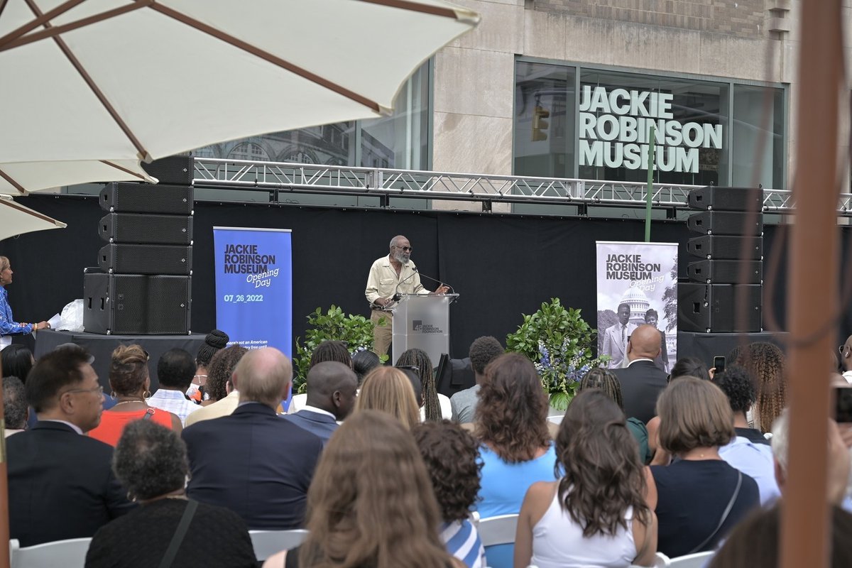 NYFFevents's tweet photo. Throwing it back to the grand opening celebration of the #JackieRobinsonMuseum ⚾️⁠
⁠
We helped produce two days of programming ⁠honoring the legacy of the iconic baseball player &amp; civil rights pioneer.

#NYFF #NYFFEvents #newyorkevents #production #logistics https://t.co/wgzBnKhToe