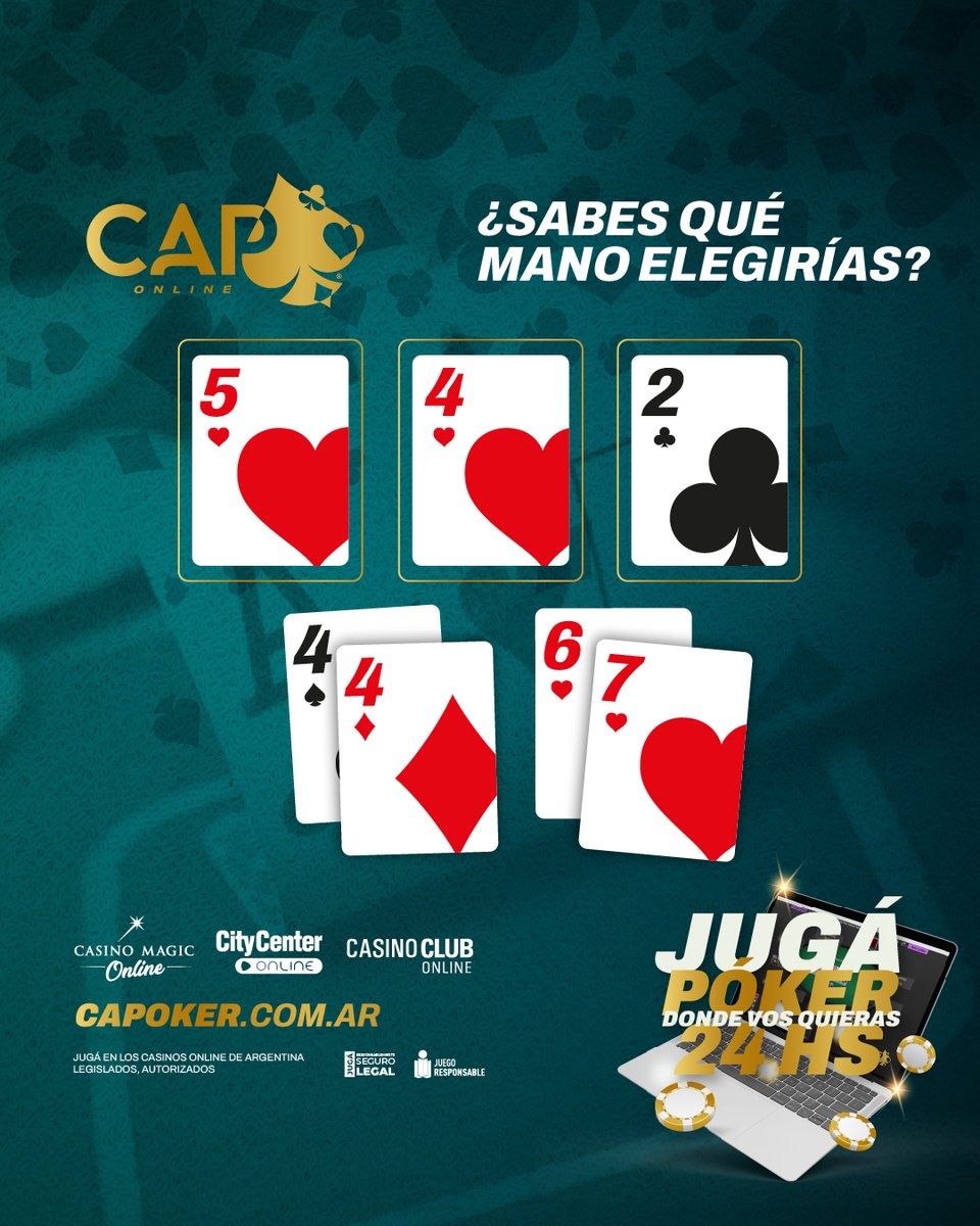 ¿Es muy jueves para preguntarte qué mano elegirías?

Él que no arriesga, no gana 😉

📲 Toda la info en capoker.com.ar